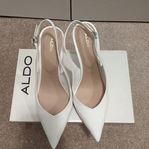 ALDO Julietta White Sling Back Heels